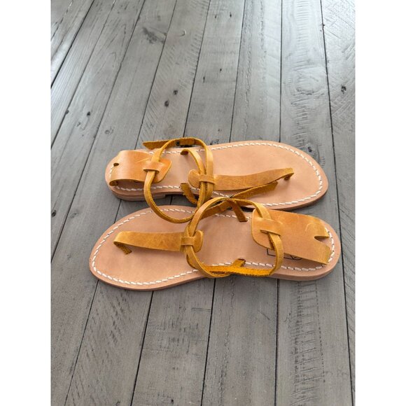 Antidoti Suede Leather T Strap Flat Sandals Size 39 - Picture 6 of 7